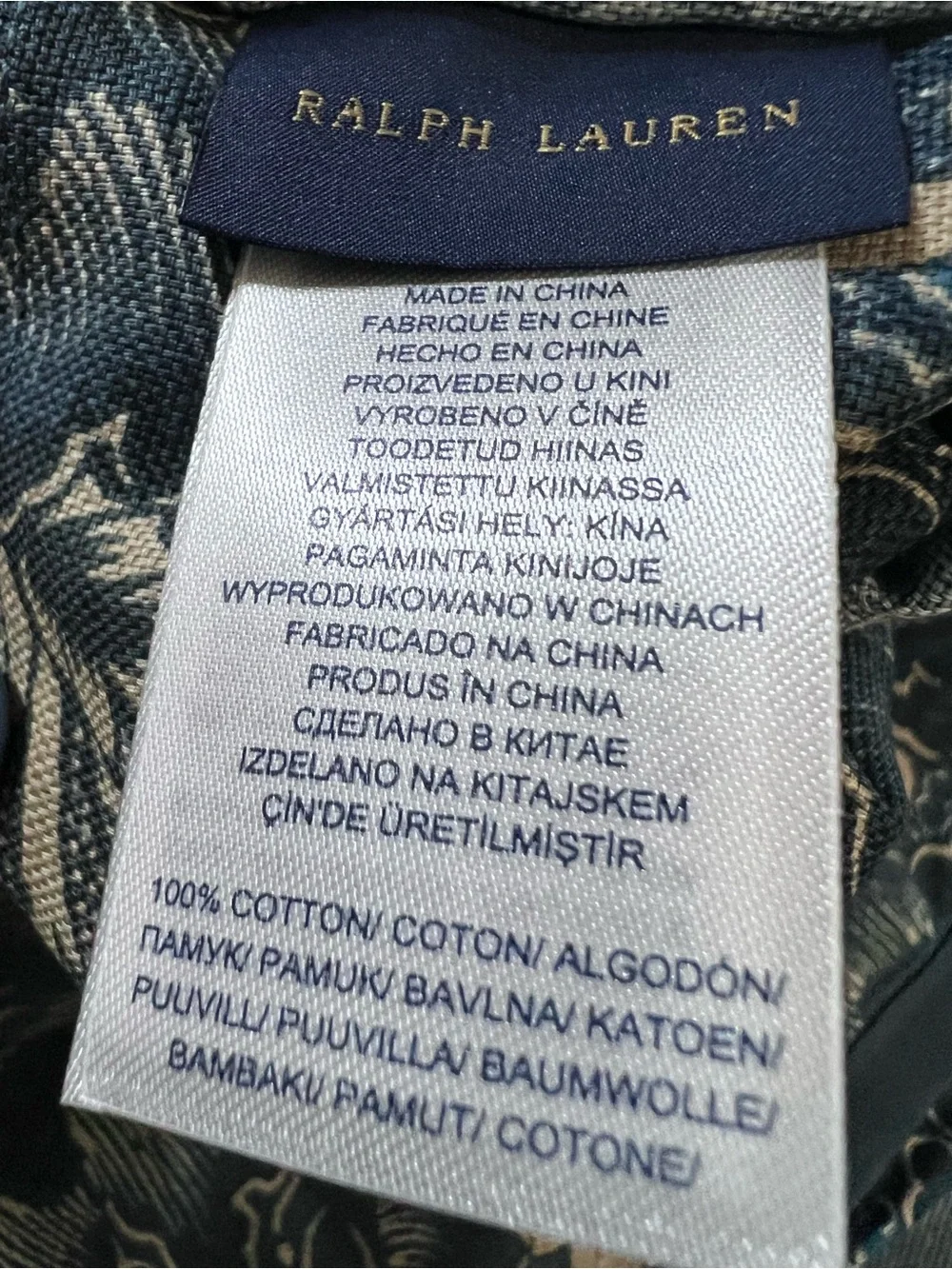Ralph Lauren KING Shams KEATON Indigo Blue Floral Pair Jacobean Grandmillennial